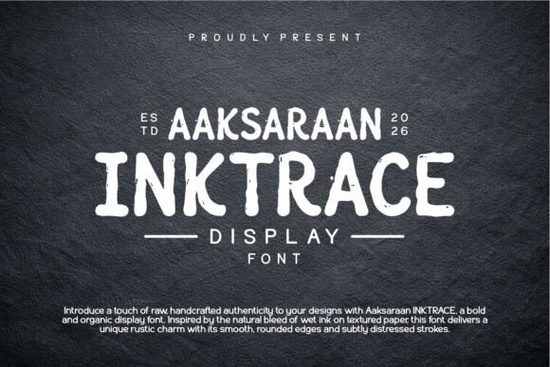 Aaksaraan Inktrace Font